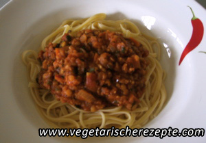 Scharfe Linsenbolognese